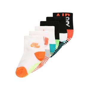 Jordan Ponožky  oranžová / čierna / biela