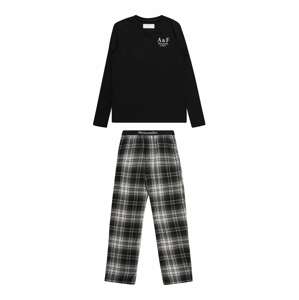 Abercrombie & Fitch Pyžamo  tmavosivá / čierna / biela