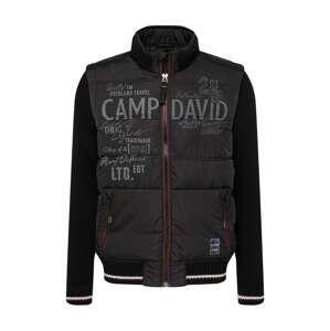 CAMP DAVID Prechodná bunda  sivá / burgundská / čierna