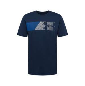 UNDER ARMOUR Funkčné tričko 'FAST LEFT CHEST'  modrá / námornícka modrá / biela