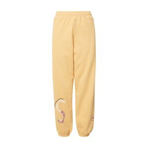 ADIDAS BY STELLA MCCARTNEY Športové nohavice  pastelovo žltá / tmavofialová / biela