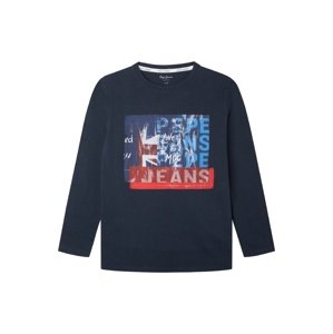 Pepe Jeans Tričko 'CLAUS'  modrá / námornícka modrá / červená / šedobiela