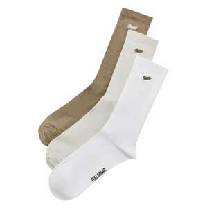 Pull&Bear Ponožky  nebielená / olivová / biela