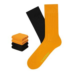 CHEERIO* Ponožky 'TOUGH GUY 4P'  žltá / čierna