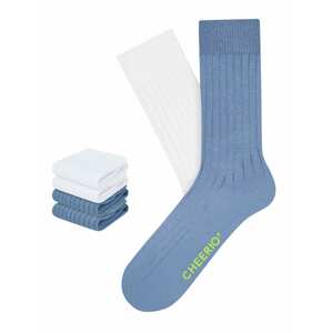 CHEERIO* Ponožky 'TOUGH GUY 4P'  modrá / biela