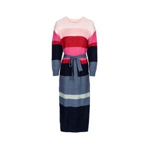 FRNCH PARIS Pletené šaty 'Kaissy'  kobaltovomodrá / modrá denim / ružová / s ružovými fľakmi