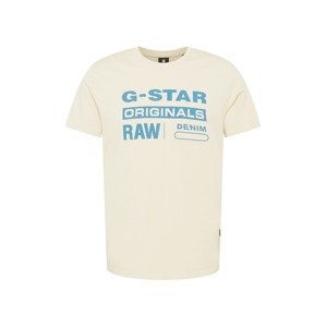 G-Star RAW Tričko  krémová / azúrová