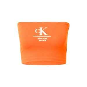 Calvin Klein Jeans Top  oranžová / biela