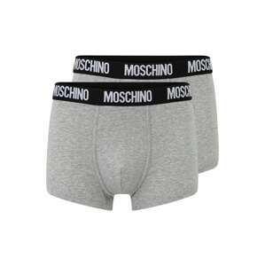 Moschino Underwear Boxerky  sivá melírovaná / čierna / biela