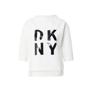 DKNY Performance Športová mikina 'POP OVER'  čierna / biela