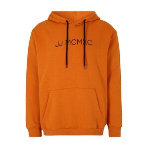 Jack & Jones Plus Mikina  oranžová / čierna