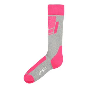 4F Športové ponožky  sivá / ružová