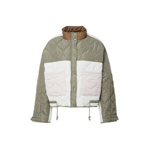 Coster Copenhagen Prechodná bunda 'Patchwork padded jacket'  telová / hnedá / kaki / biela