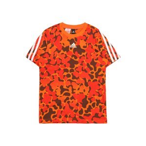 ADIDAS PERFORMANCE Funkčné tričko  čokoládová / oranžová / červená / biela