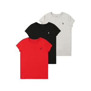 Polo Ralph Lauren Tričko  sivá melírovaná / červená / čierna