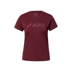 ASICS Funkčné tričko  sivá / svetloružová / bordová