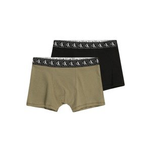 Calvin Klein Underwear Nohavičky  kaki / čierna / biela