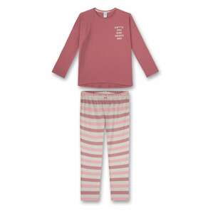 SANETTA Pyžamo  sivá melírovaná / ružová / rosé / biela
