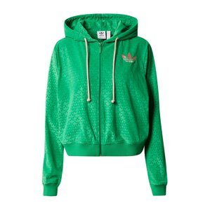 ADIDAS ORIGINALS Tepláková bunda  trávovo zelená / svetlozelená / staroružová