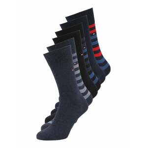 Tommy Hilfiger Underwear Ponožky  dymovo modrá / tmavomodrá / sivá melírovaná / červená