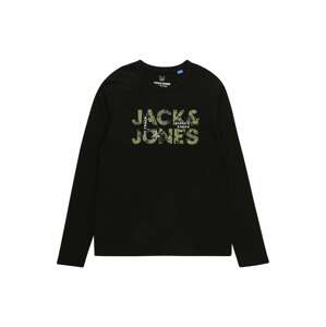 Jack & Jones Junior Tričko  kaki / svetlozelená / čierna / biela
