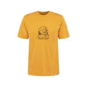 Carhartt WIP Tričko  zlatá žltá / čierna