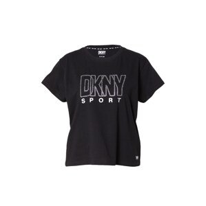 DKNY Performance Funkčné tričko  sivá / čierna / strieborná