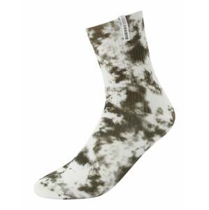 GUESS Športové ponožky  olivová / biela
