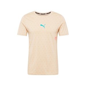 PUMA Funkčné tričko  svetlobéžová / tyrkysová / koralová