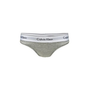 Calvin Klein Underwear Tangá  sivá melírovaná / čierna / biela